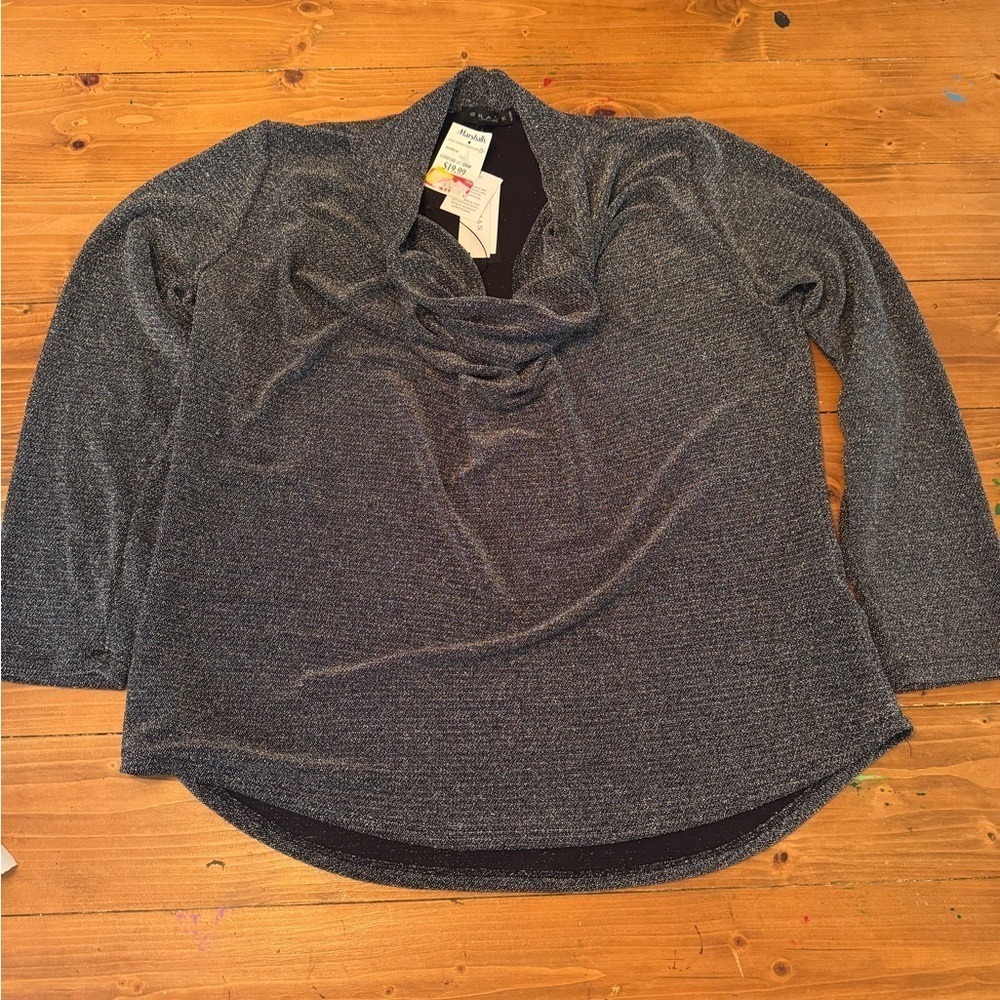 Grace 1x Charcoal‎ Cowl Neck Sweater